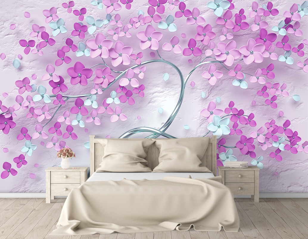 Çicekli duvar kağıdı