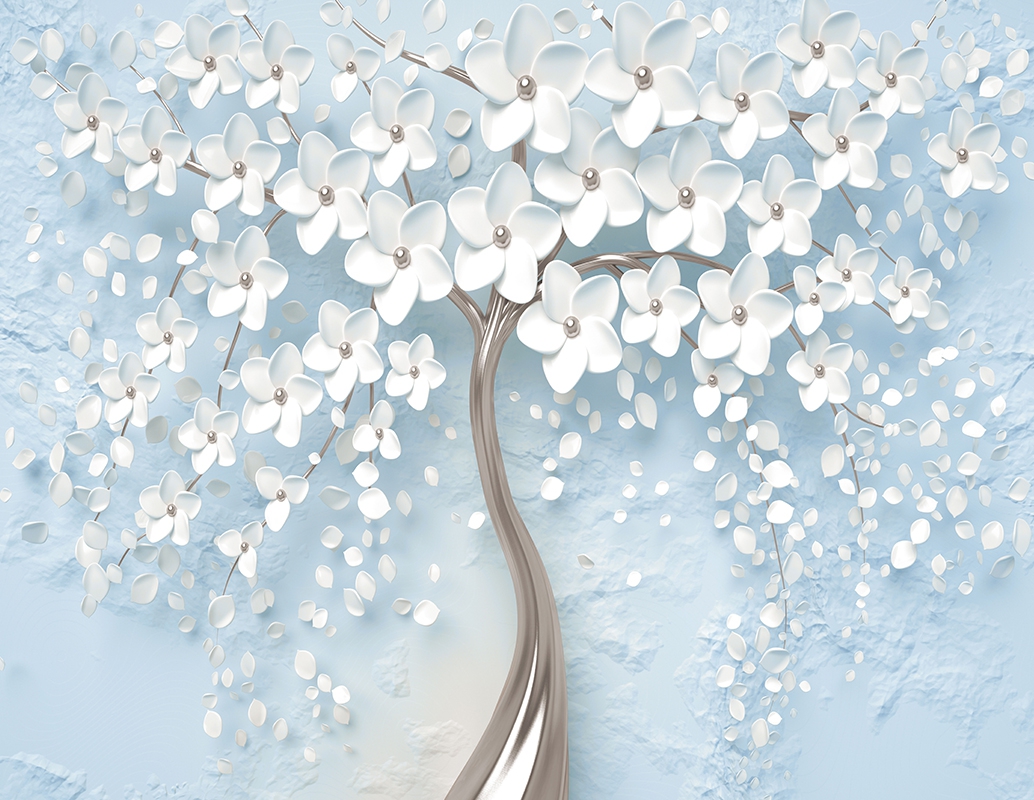 Фотообои флизелиновые Design Studio 3d объёмное золотое дерево 3х2 5м