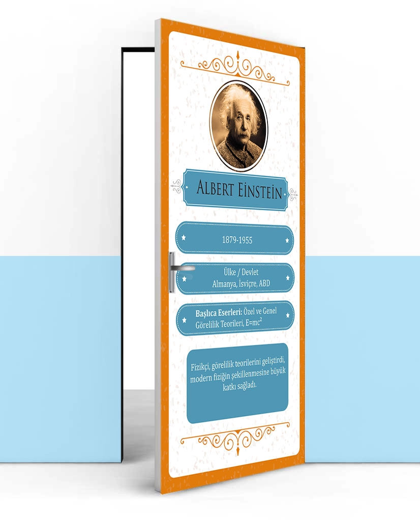 Albert Einstein Kapı Giydirme
