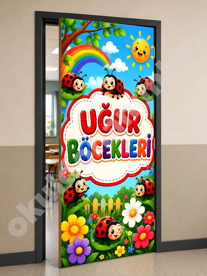 Uğur Böcekleri Sınıf Kapı Giydirme