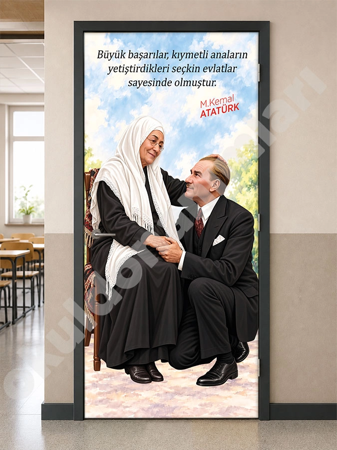 Atatürk Anne Sevgisi Kapı Giydirme
