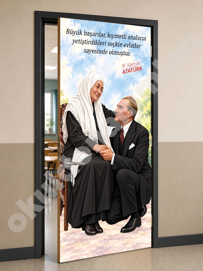 Atatürk Anne Sevgisi Kapı Giydirme