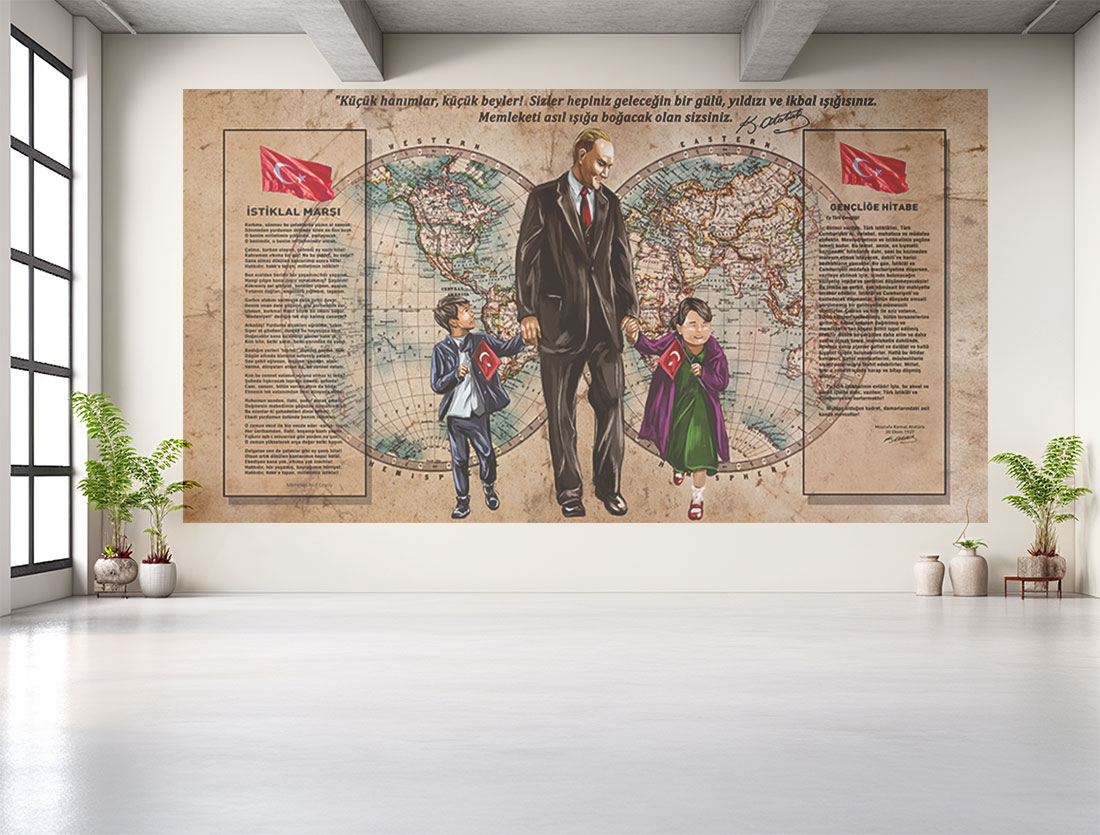 Atatürk köşesi Çizim