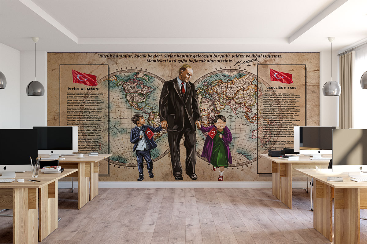 Atatürk köşesi Çizim