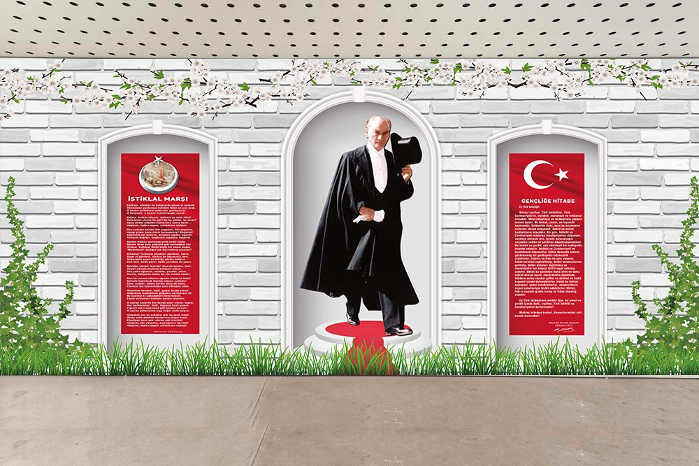 Çiçekli Atatürk köşesi