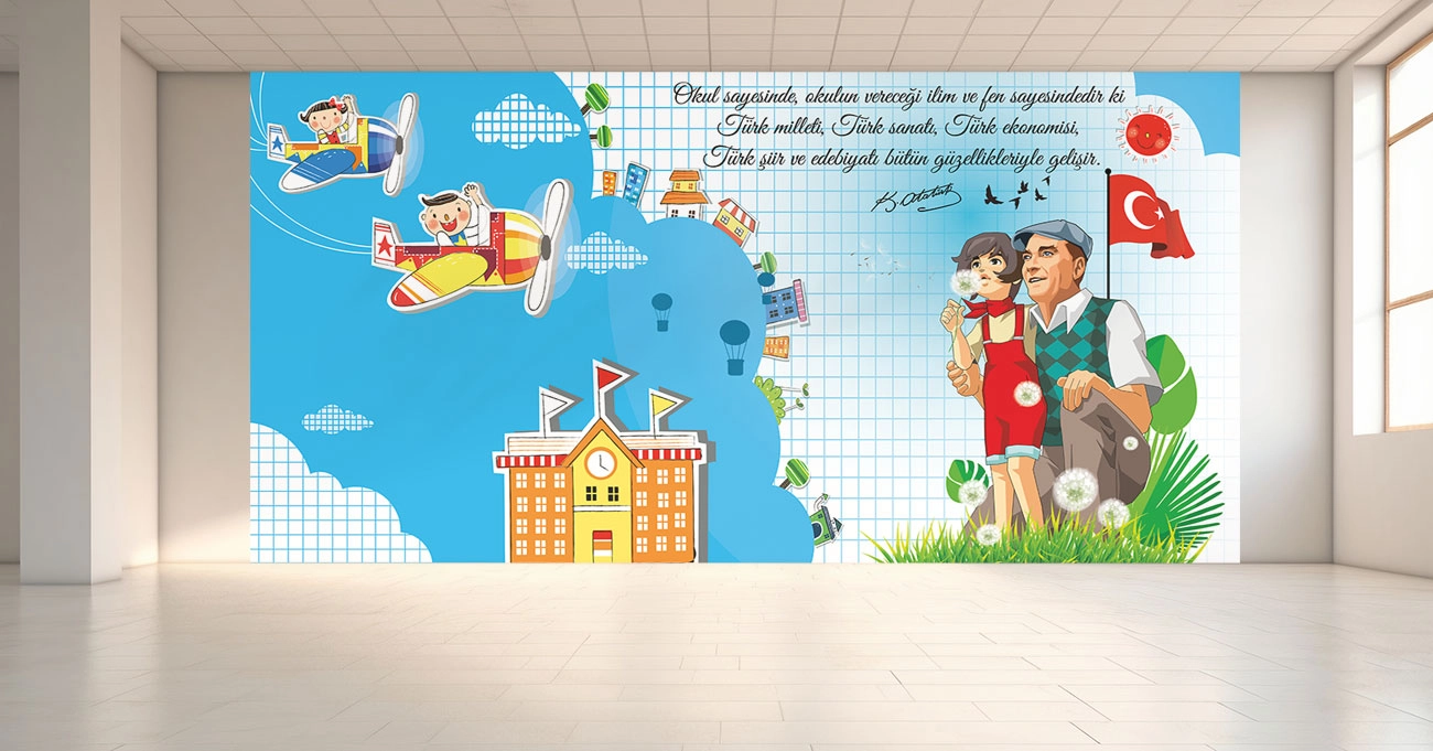 Atatürk okul Posteri