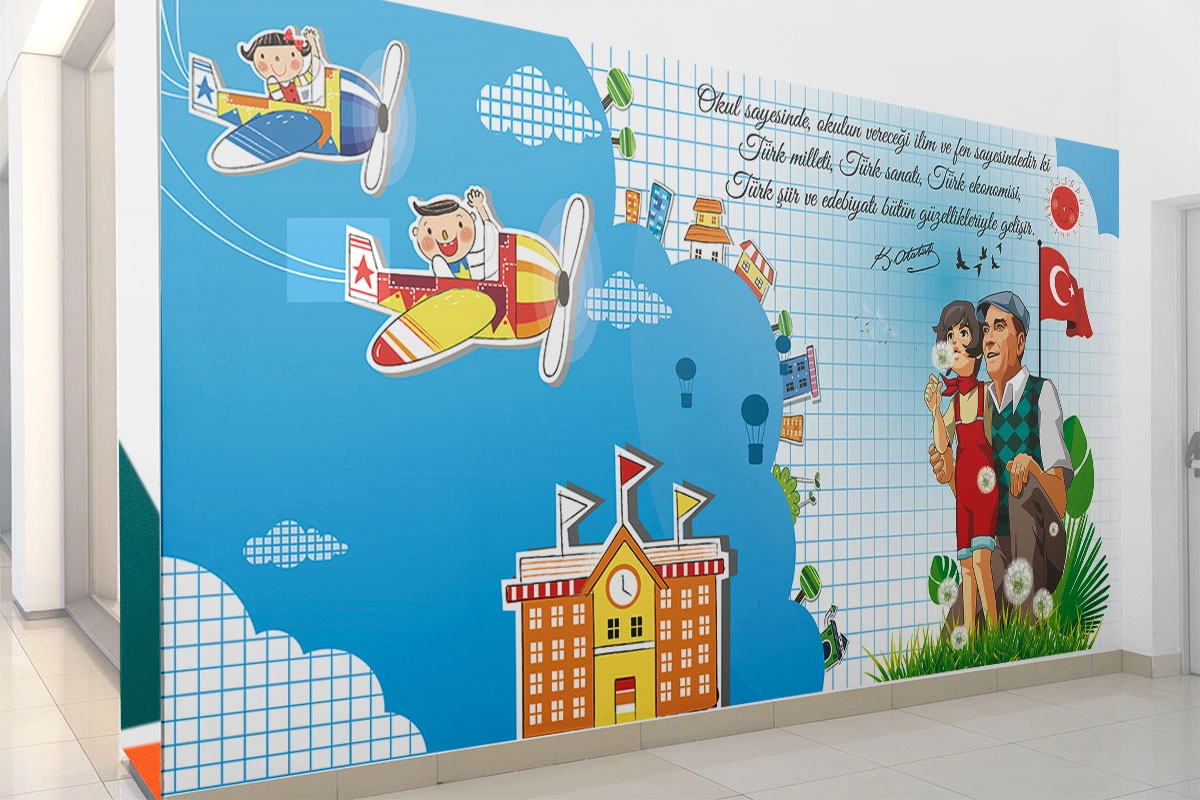 Atatürk okul Posteri