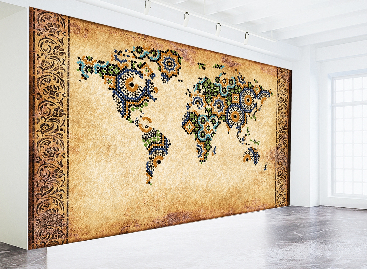 Mozaik dünya haritası