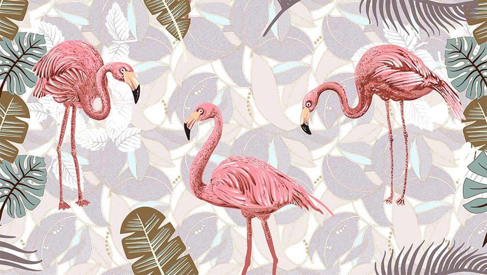 Flamingo duvar kagidi1