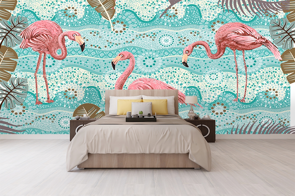 Flamingo duvar kagidi1