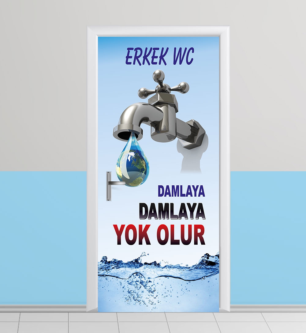 Erkek wc kapı giydirme
