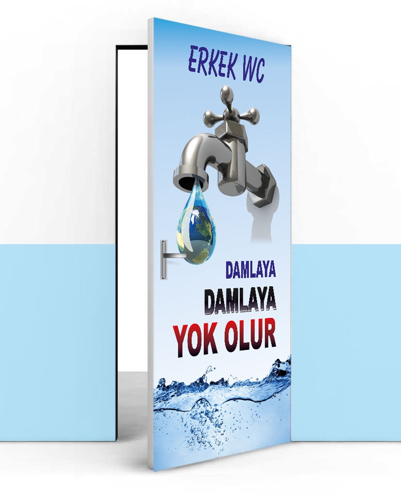 Erkek wc kapı giydirme