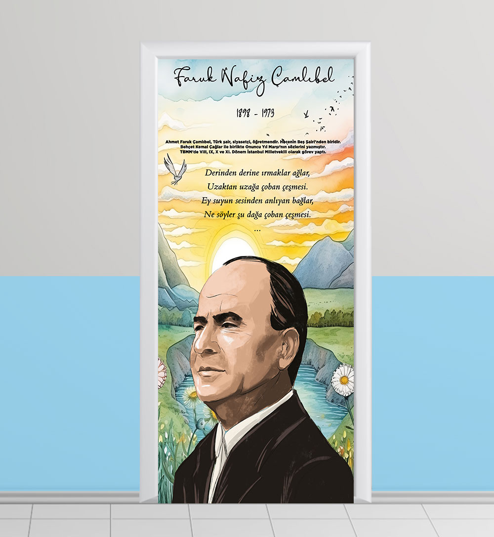 Faruk Nafiz Çamlıbel kapı giydirme