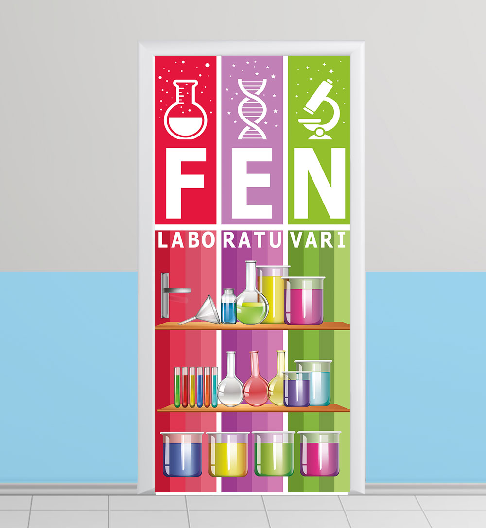 Fen laboratuvarı kapı giydirme
