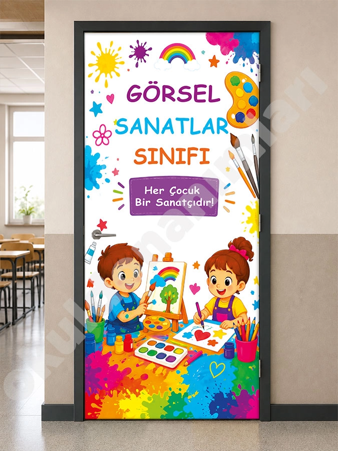 Görsel Sanatlar Sınıfı Kapı Giydirme