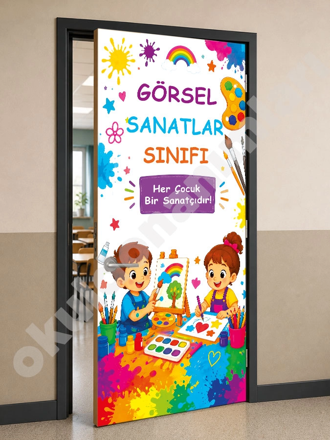 Görsel Sanatlar Sınıfı Kapı Giydirme