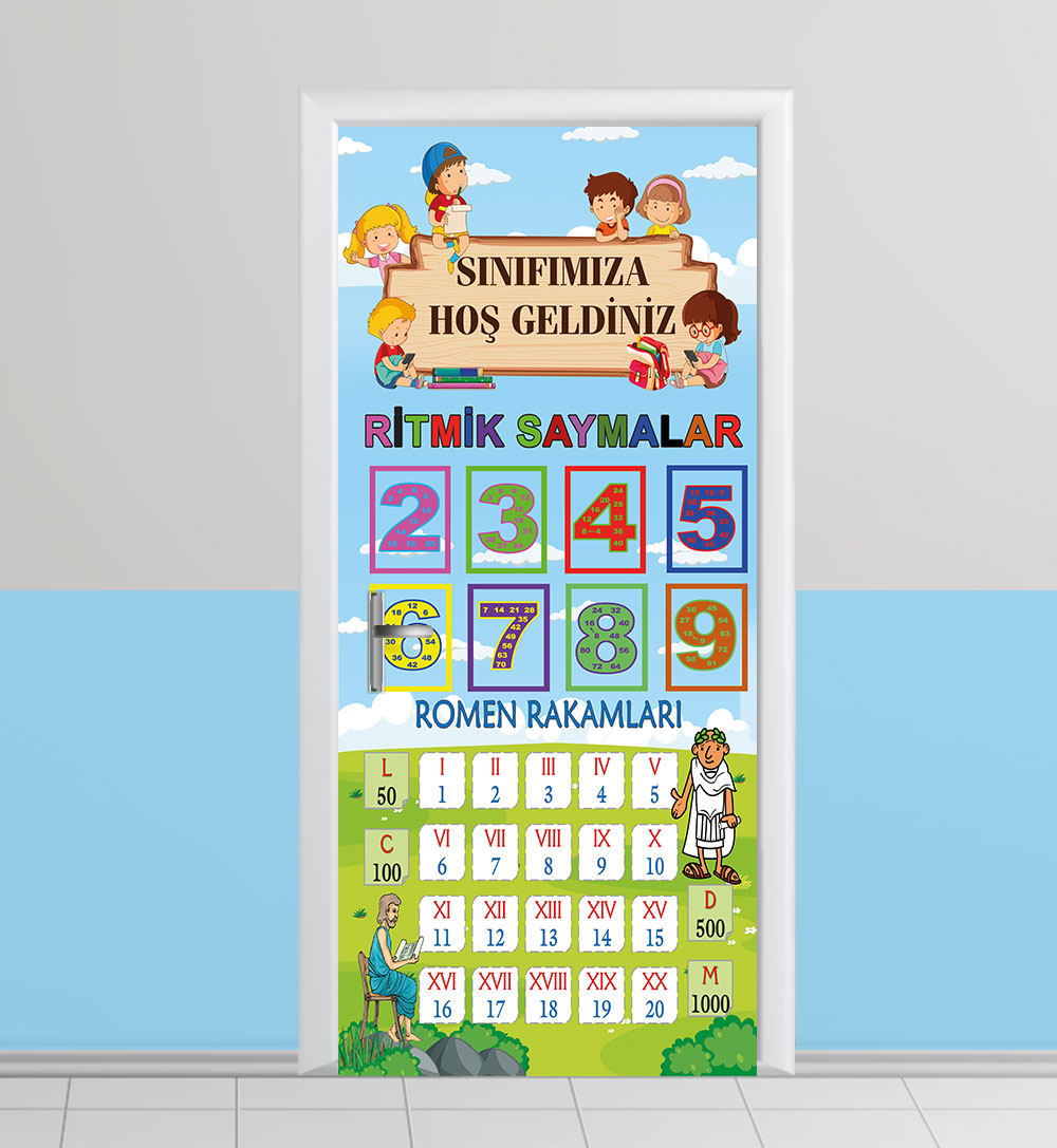 Romen rakamları kapı giydirme