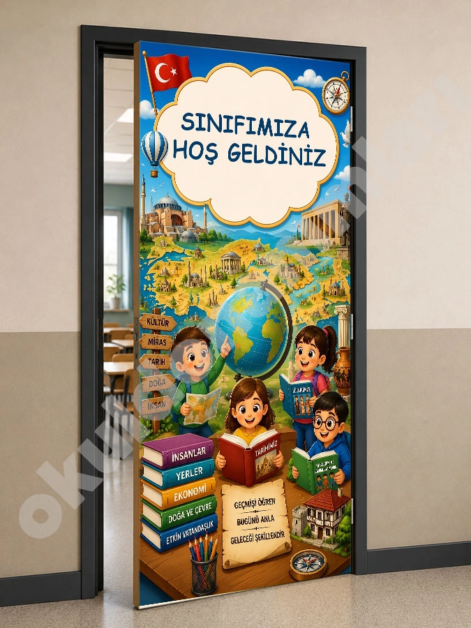 Sosyal Bilgiler Sınıf Kapı Giydirme