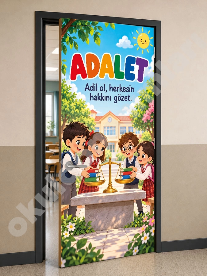 Adalet Okul Kapı Giydirme