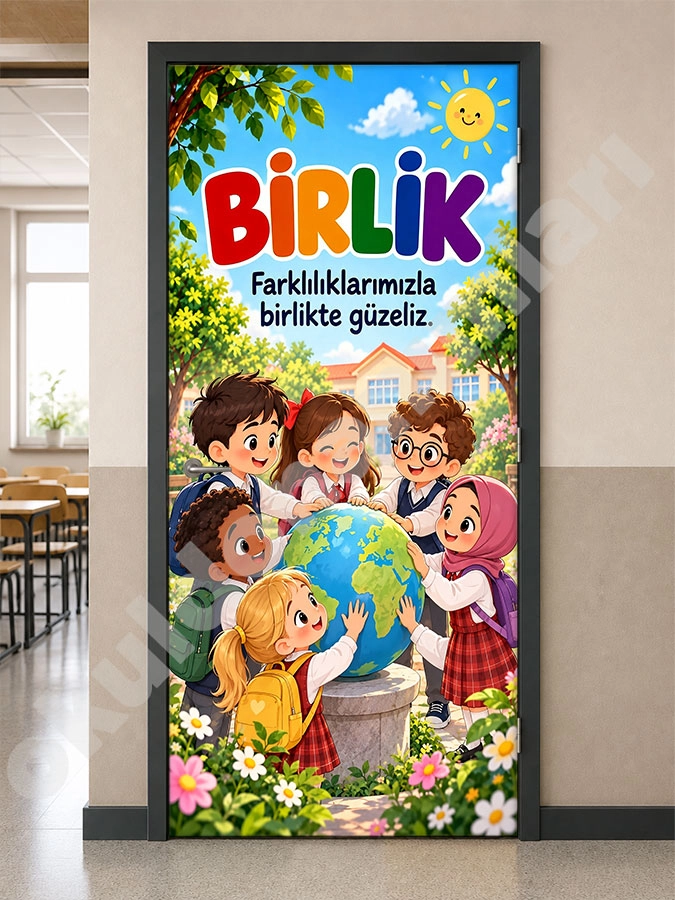 Birlik ve Beraberlik Okul Kapı Giydirme
