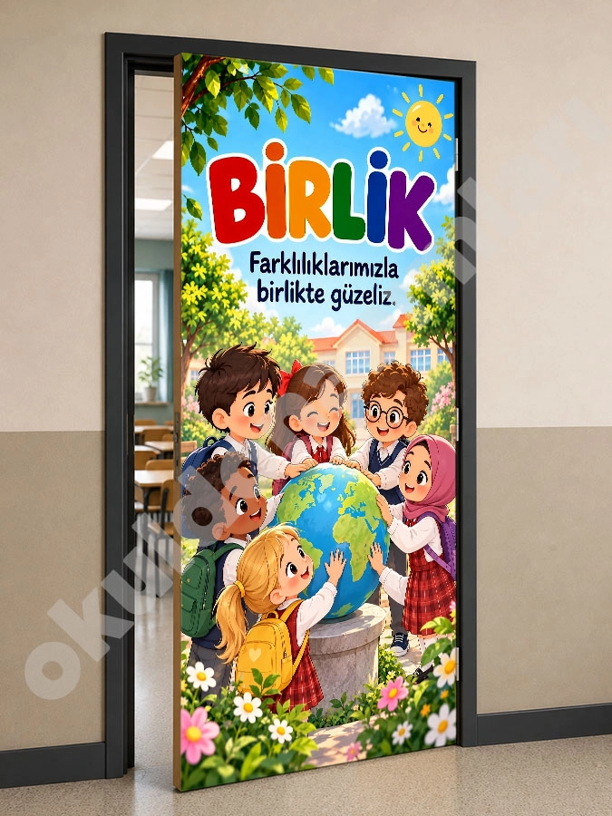 Birlik ve Beraberlik Okul Kapı Giydirme