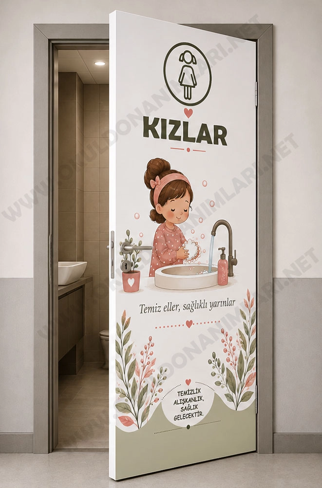 Kızlar WC Kapı Giydirme