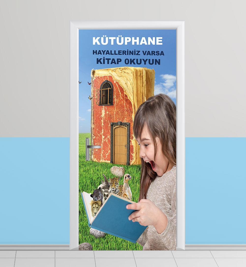 Kütüphane kapı giydirme