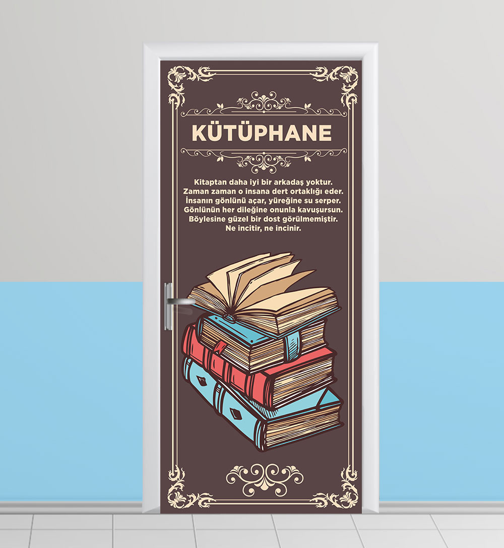Kütüphane kapı KAPLAMA
