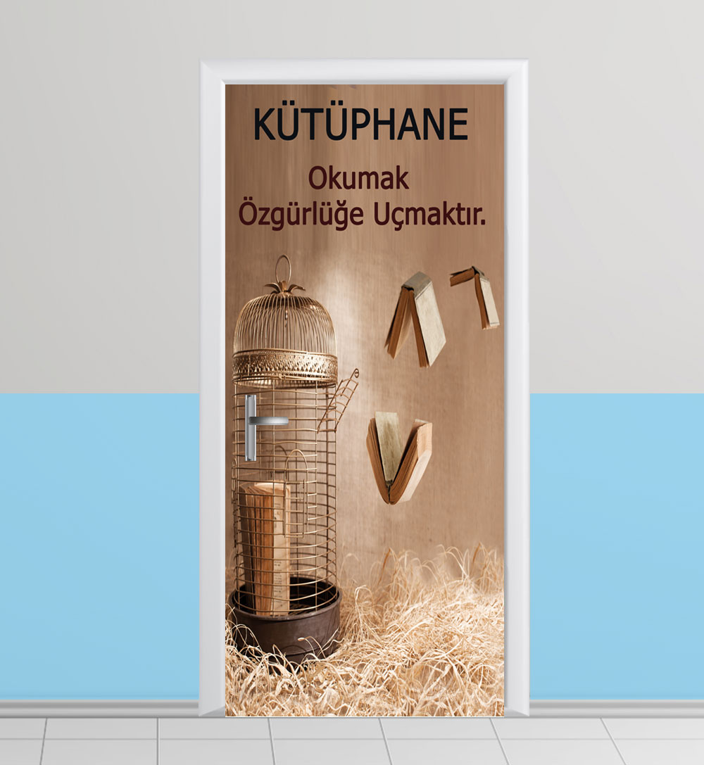 Kütüphane kapı giydirme