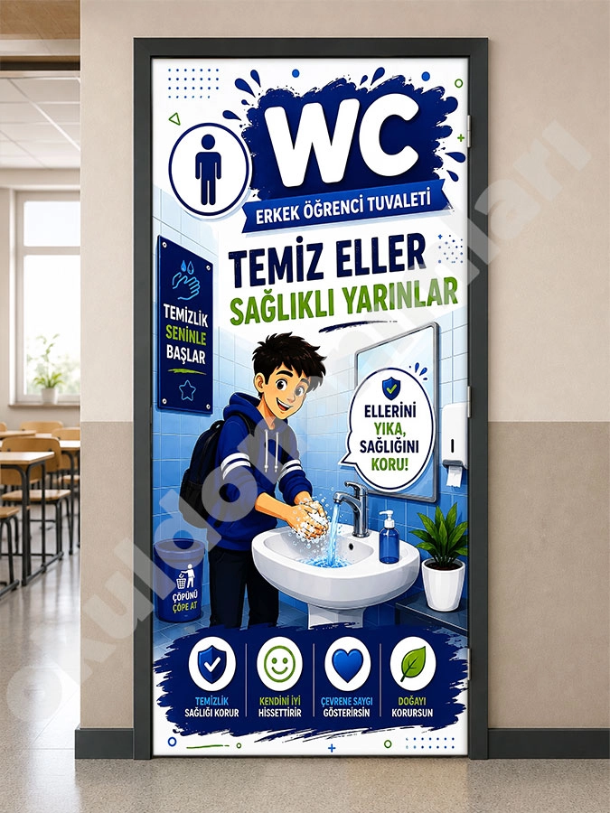 Lise Erkek Öğrenci WC Kapı Giydirme