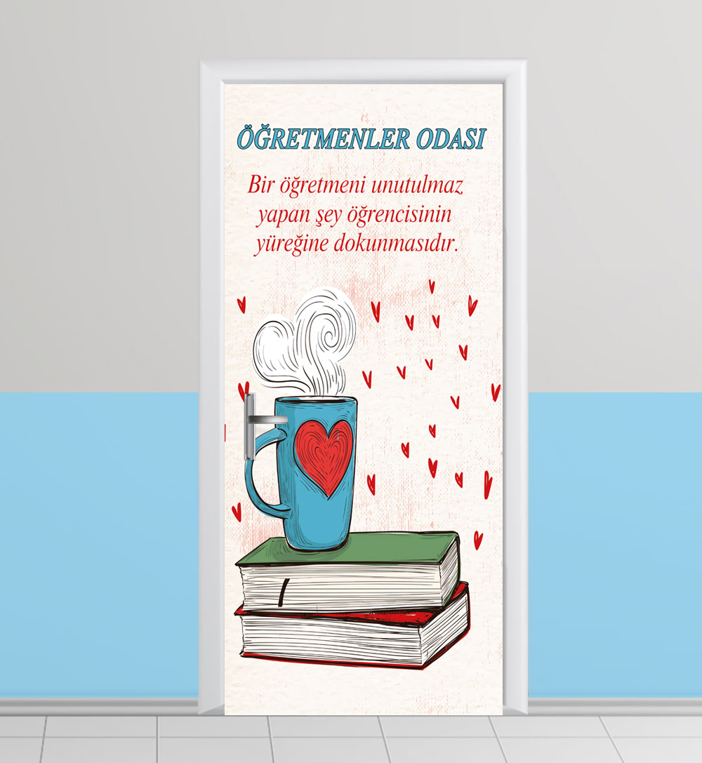 Öğretmenler odası kapı giydirme