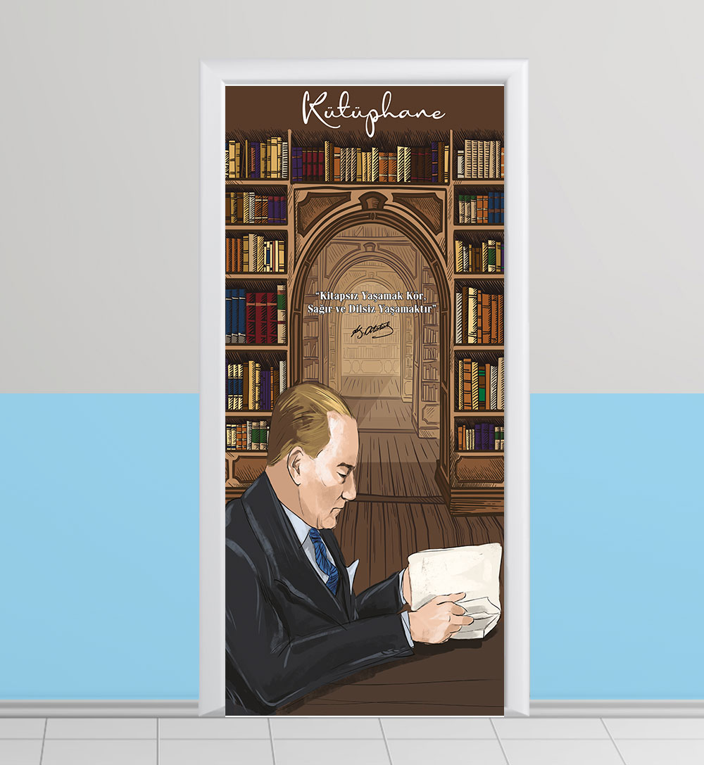 Atatürk Kütüphane kapı giydirme