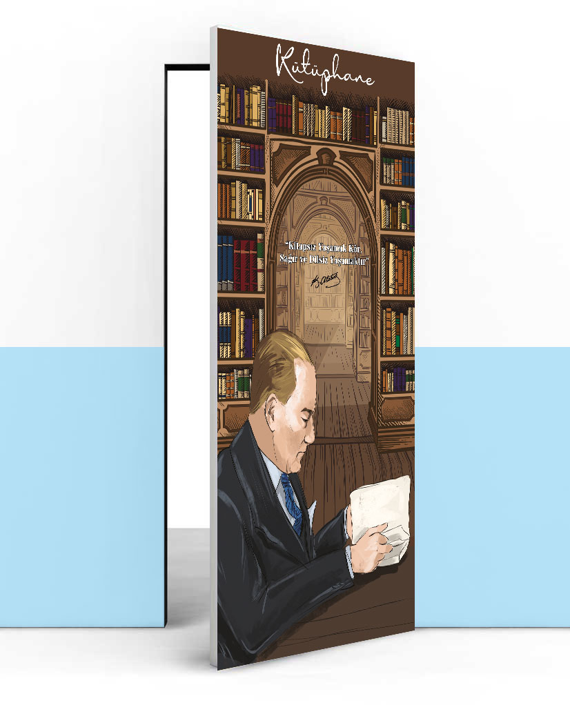 Atatürk Kütüphane kapı giydirme