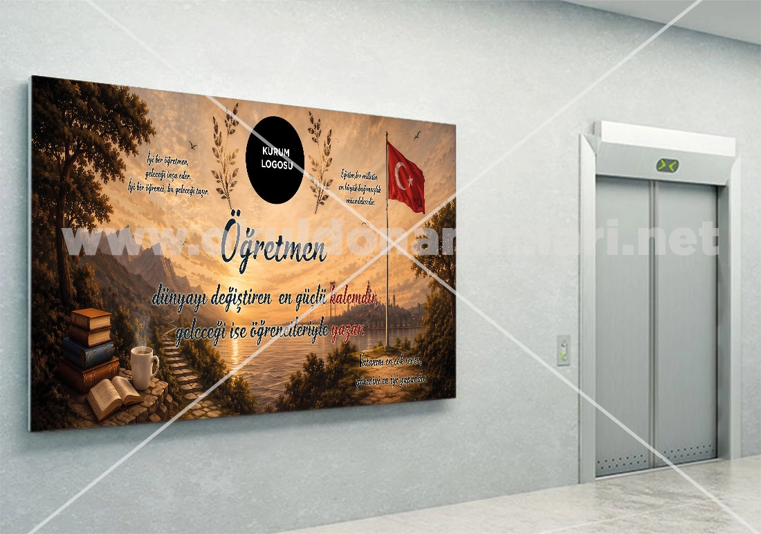 Öğretmen Temalı Okul Posteri