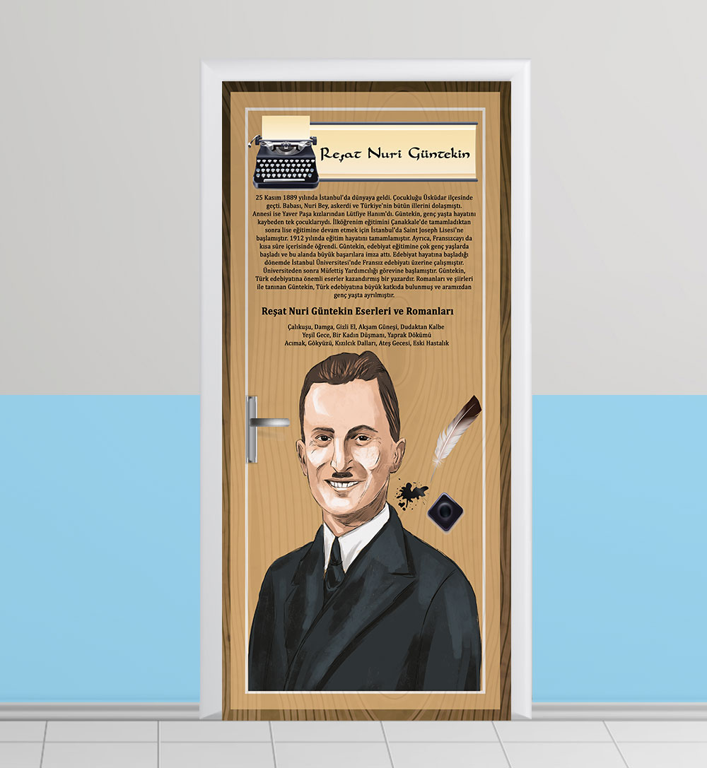Reşat Nuri Güntekin kapı giydirme