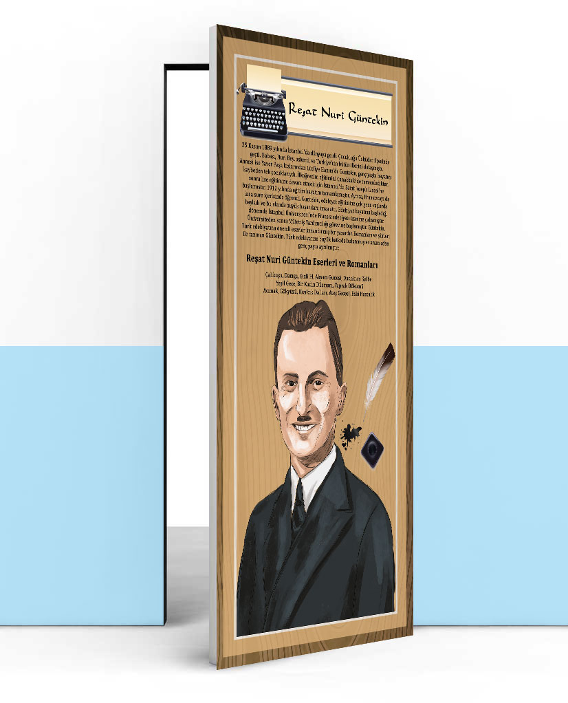 Reşat Nuri Güntekin kapı giydirme