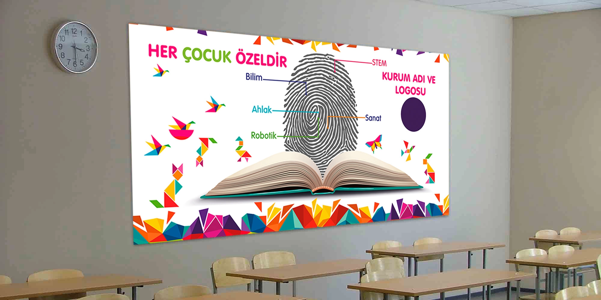 Okul dekorasyon posteri 