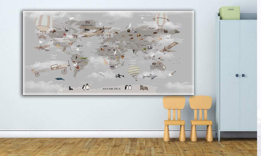 Çocuk dünya haritası posteri hızlı kargo uygun fiyat seçeneği