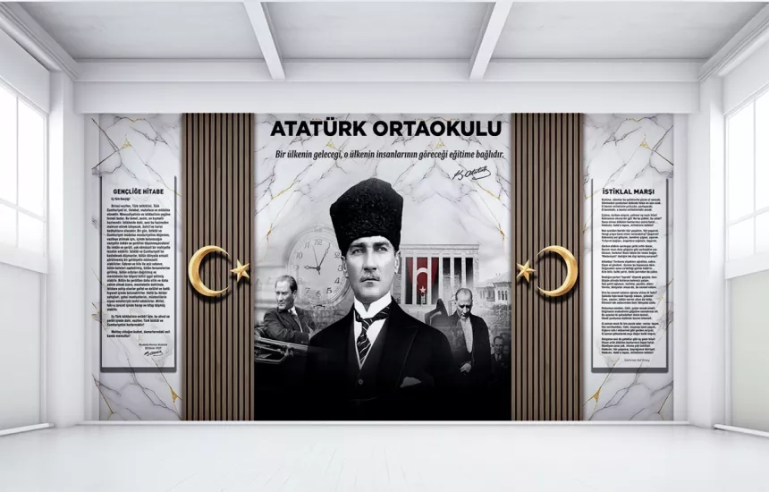 Atatürk köşesi Okul posteri