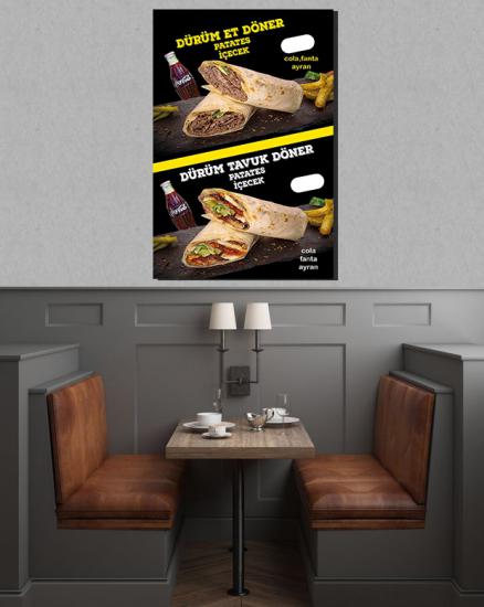 fastfood posteri, döner posteri, kokoreç posteri, cafe duvar giydirme, dönerci iç mekan çalışmaları, cafe menü posteri, cafe menüsü, dönerci menüsü, dönerci posteri