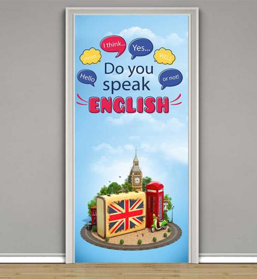 ingilizce sokağı, ingilizce eğitim posteri, ingilizce okul posteri, ingilizce kapı giydirme, ingilizce duvar giydirme, ingilizce kiriş yazıları, english classroom, english street