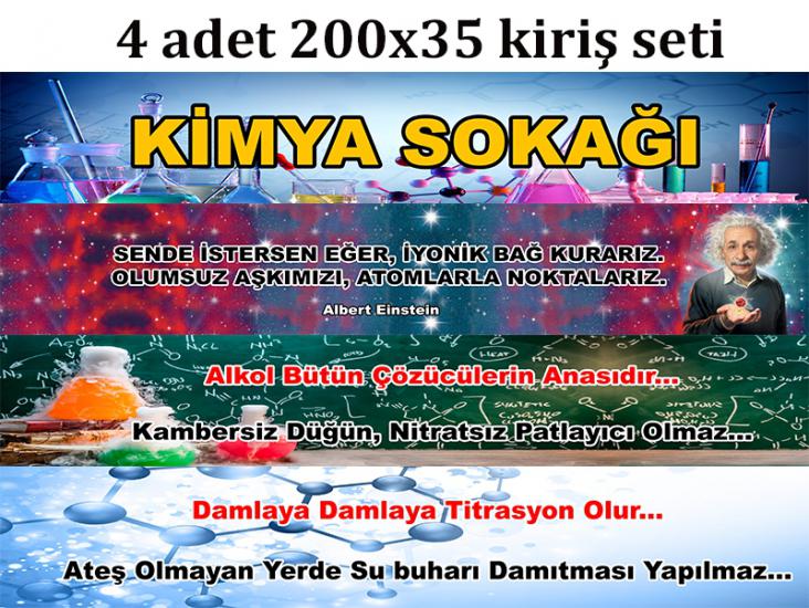 kimya kiriş yazıları, kimya posterleri, kimya sokağı, kimya özel kesimli poster, kimya laboratuvarı