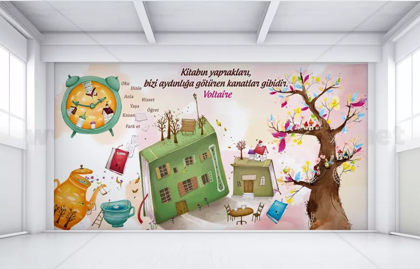 Eğitim ve Okuma Temalı Tasarımlar