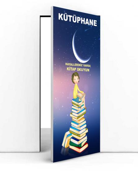 kütüphane kapı giydirme, kütüphane posteri, kütüphane afişleri, kütüphane duvar giydirme, kütüphane cam giydirme, z-kütüphane, kütüphane kurulumu, 