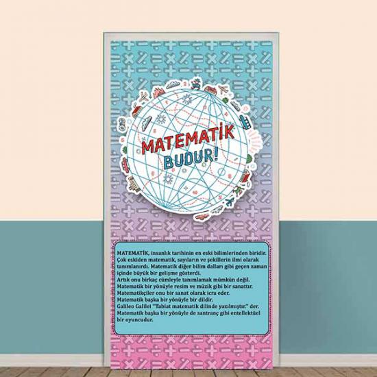 Matematik sokağı, Matematik sokağı posterleri, Matematik koridoru, Matematik kapı giydirme, Matematik laboratuvar kapı giydirme, Matematik kiriş yazıları