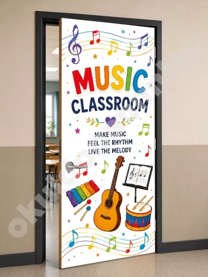 İngilizce Müzik Sınıfı Kapı Posteri