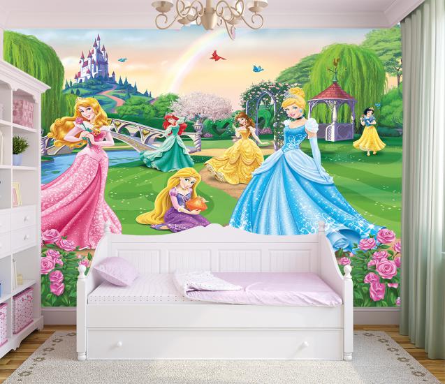 Prenses kız odası duvar kağıdı modelleri